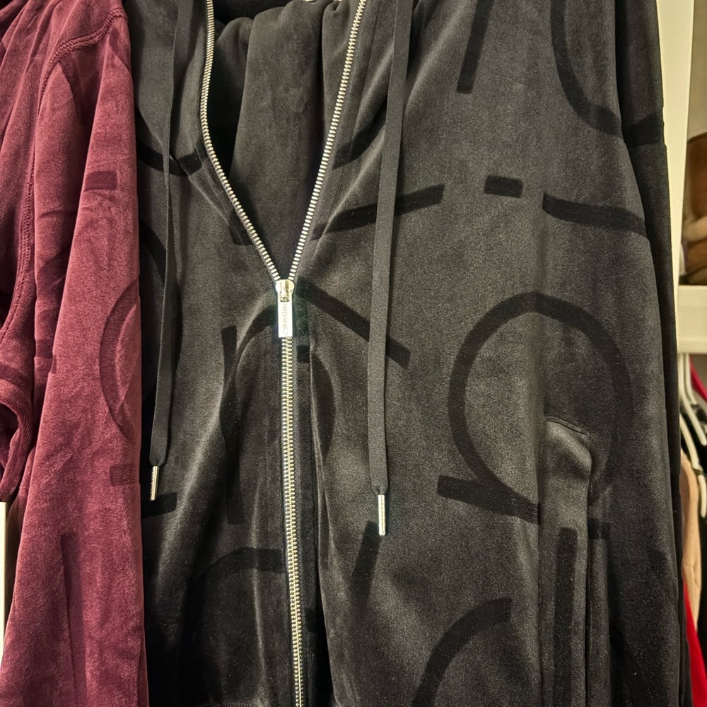 Calvin Klein Black Velour Sweatsuit